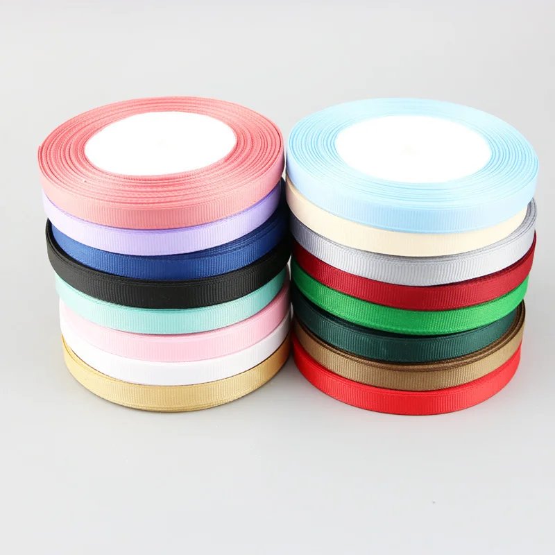 (25 yards/roll) 10mm Grosgrain Ribbon Wholesale gift wrap decoration ribbons lace fabric