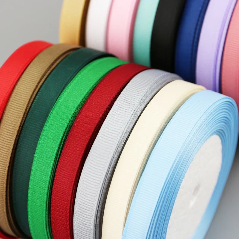 (25 yards/roll) 10mm Grosgrain Ribbon Wholesale gift wrap decoration ribbons lace fabric