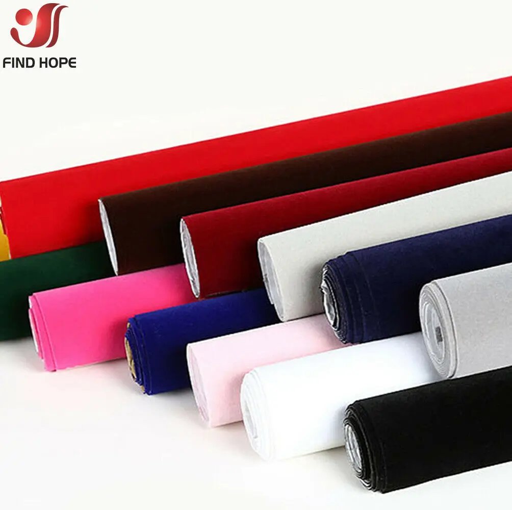 20/40 x 145cm Self-adhesive Velvet Flock Liner Jewelry Contact Paper Craft Fabric Sticker MultiColor