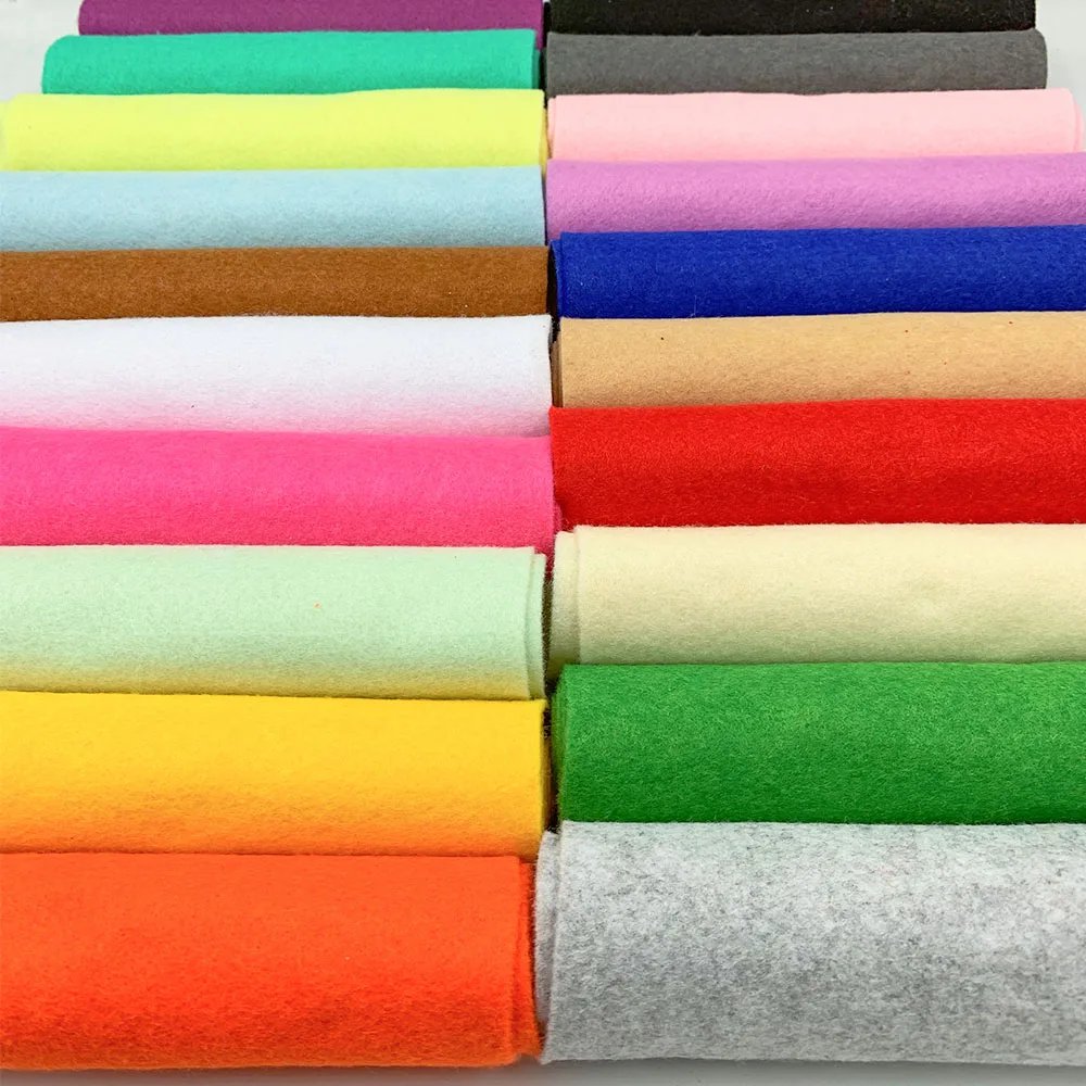 Soft Felt Fabric Non-woven Felt Fabric Sheet Patchwork DIY Sewing Dolls Crafts Accessories Material 1.4mm Thick