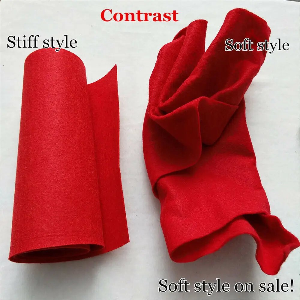 Soft Felt Fabric Non-woven Felt Fabric Sheet Patchwork DIY Sewing Dolls Crafts Accessories Material 1.4mm Thick