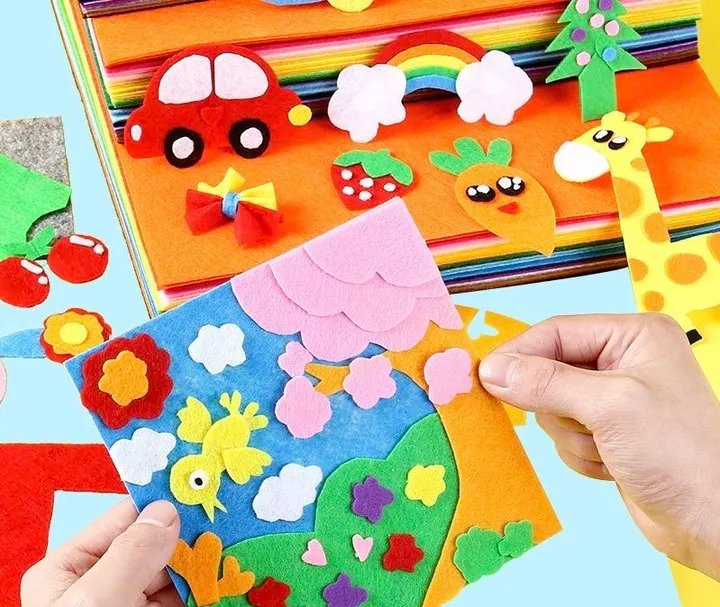 1Pc Felt Fabric Sheets DIY Crafts Felting Non-Woven Fabric for Patchwork School Projects Decoration 18 Assorted Color