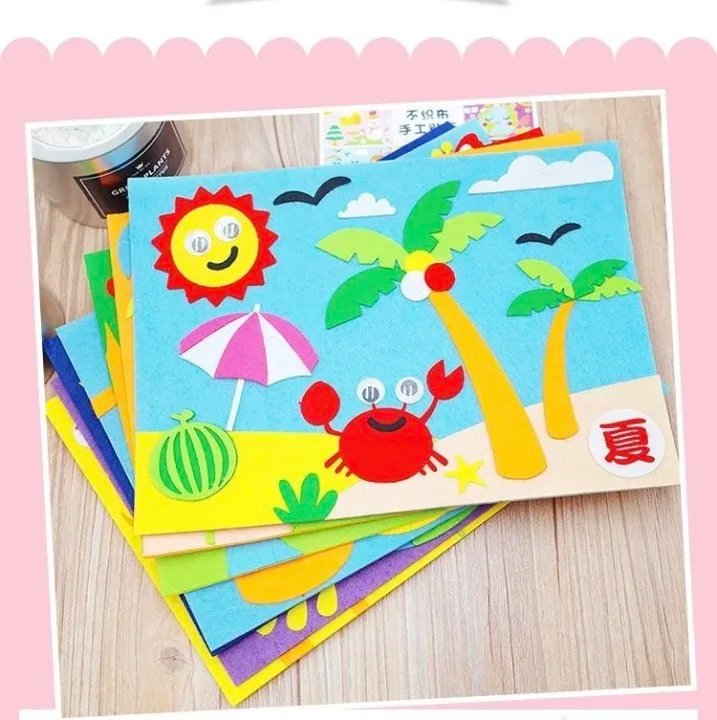 1Pc Felt Fabric Sheets DIY Crafts Felting Non-Woven Fabric for Patchwork School Projects Decoration 18 Assorted Color