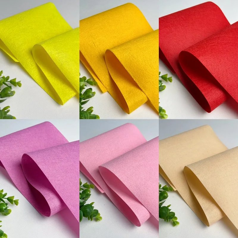 1Pc Felt Fabric Sheets DIY Crafts Felting Non-Woven Fabric for Patchwork School Projects Decoration 18 Assorted Color