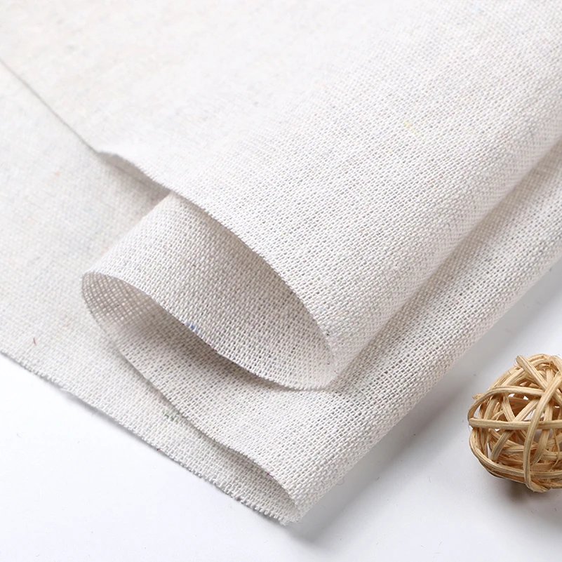 150x50cm/150x500cm Raw Cloth Cotton Linen Fabric Greige For Sewing Scrims Patchwork DIY Handmade By Half Meter TJ20577