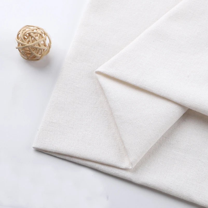 150x50cm/150x500cm Raw Cloth Cotton Linen Fabric Greige For Sewing Scrims Patchwork DIY Handmade By Half Meter TJ20577
