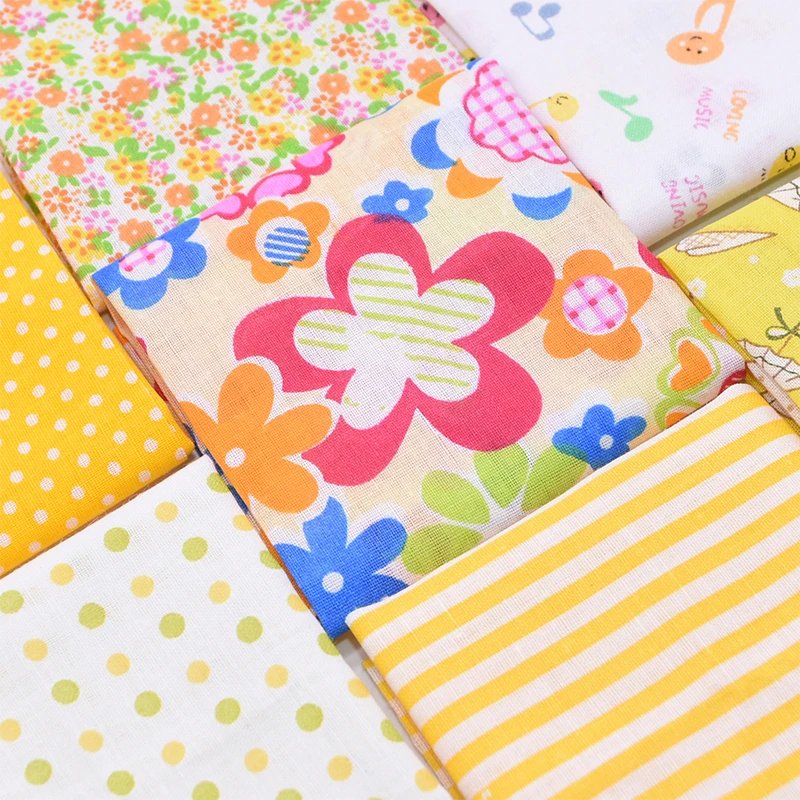 7-50pcs Assorted Floral Printed Cotton Cloth Sewing Quilting Fabric for Patchwork Needlework DIY Handmade Material Square