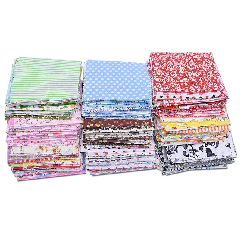 7-50pcs Assorted Floral Printed Cotton Cloth Sewing Quilting Fabric for Patchwork Needlework DIY Handmade Material Square