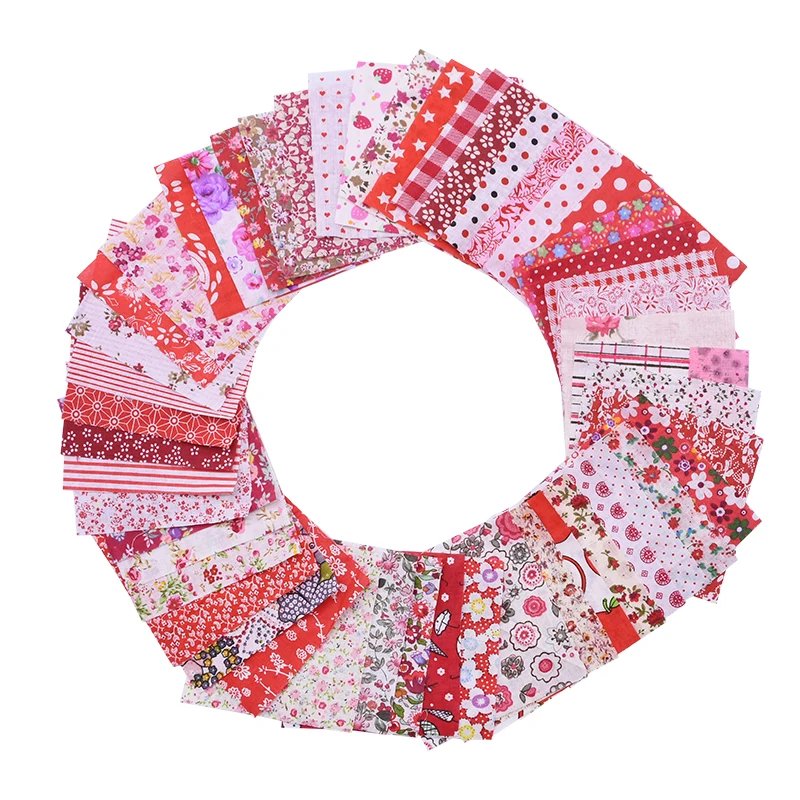 7-50pcs Assorted Floral Printed Cotton Cloth Sewing Quilting Fabric for Patchwork Needlework DIY Handmade Material Square