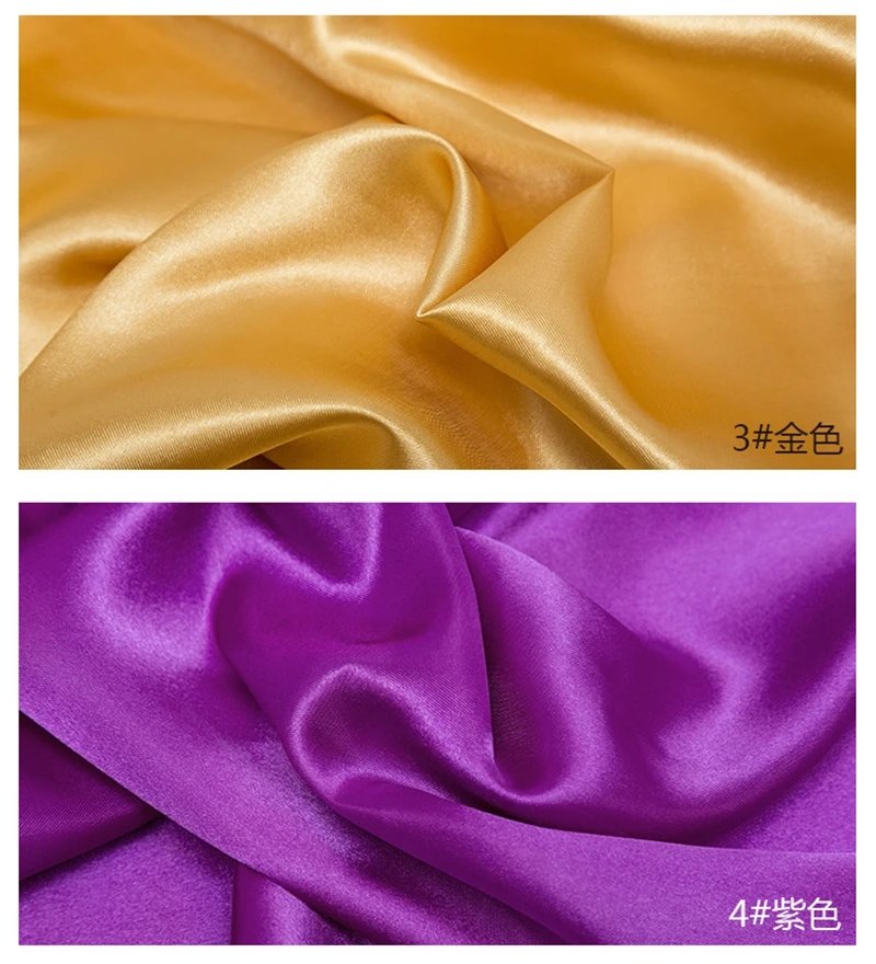 26 Colors Satin Fabric By The Meters Skirt Lining Material Wedding Decoration Fabric Box Lining DIY Clothing Sewing Background