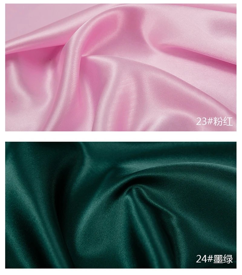 26 Colors Satin Fabric By The Meters Skirt Lining Material Wedding Decoration Fabric Box Lining DIY Clothing Sewing Background