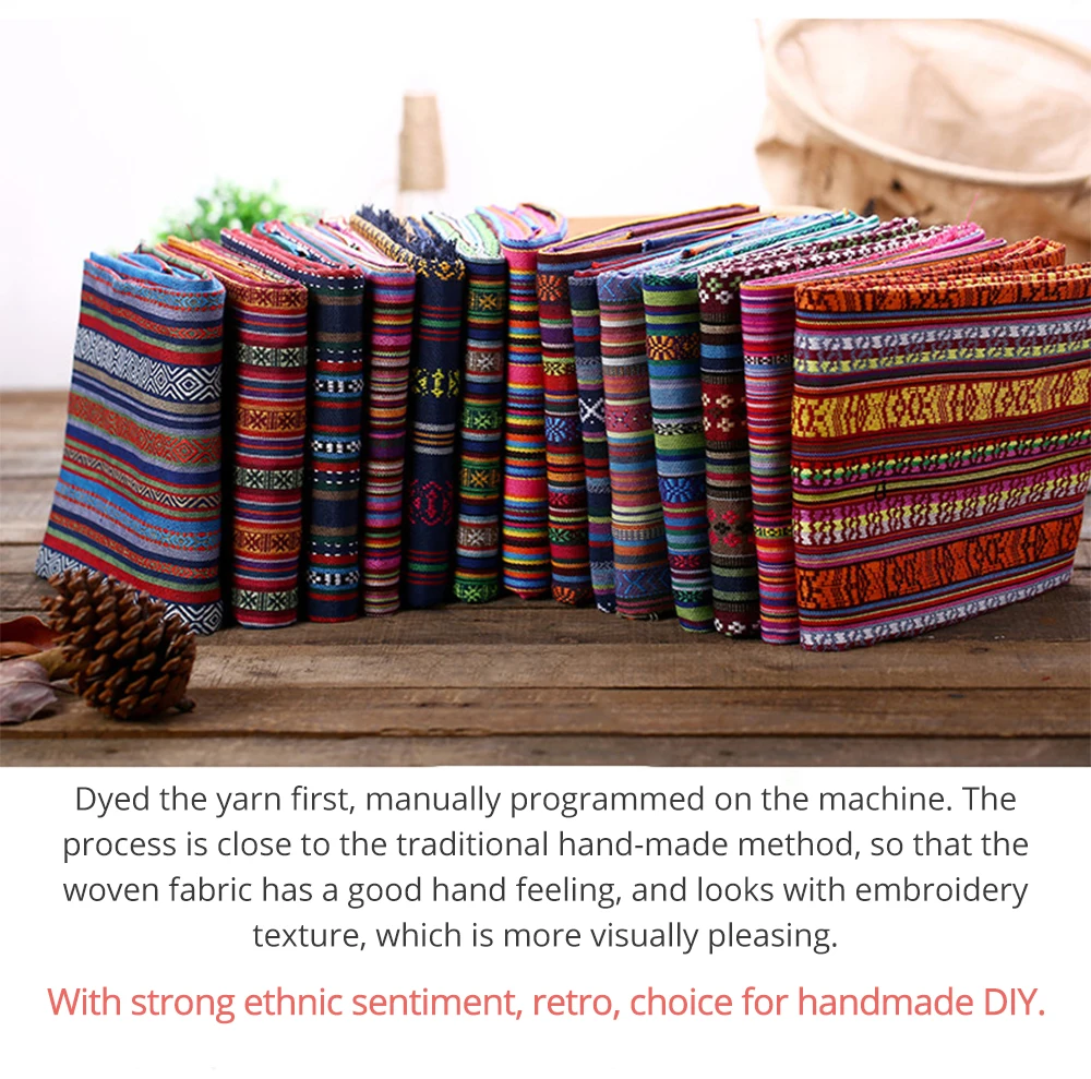 Teramila Ethnic Style Cotton Linen Fabric Hotel Bar Tablecloth Pillow Sofa Cover Textile Patchwork Curtain Decorative Materials Teramila Ethnic Style Cotton Linen Fabric Hotel Bar Tablecloth Pillow Sofa Cover Textile Patchwork Curtain Decorative Materials