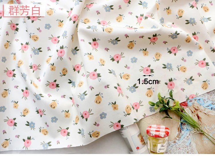 160x50cm fresh Floral twill Cotton sewing Cloth, making Baby Clothes DIY Newborn Pajamas Quilt Cover Bed Sheet Fabric 160x50cm fresh Floral twill Cotton sewing Cloth, making Baby Clothes DIY Newborn Pajamas Quilt Cover Bed Sheet Fabric
