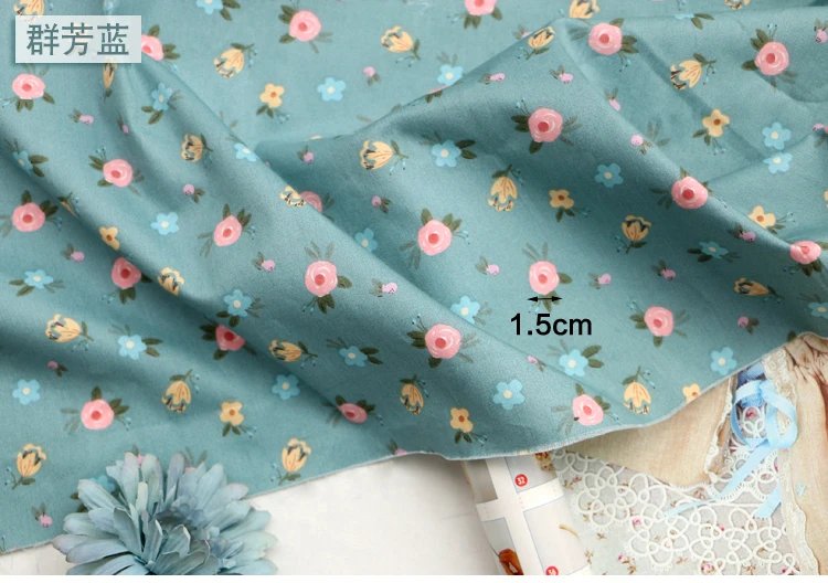 160x50cm fresh Floral twill Cotton sewing Cloth, making Baby Clothes DIY Newborn Pajamas Quilt Cover Bed Sheet Fabric 160x50cm fresh Floral twill Cotton sewing Cloth, making Baby Clothes DIY Newborn Pajamas Quilt Cover Bed Sheet Fabric