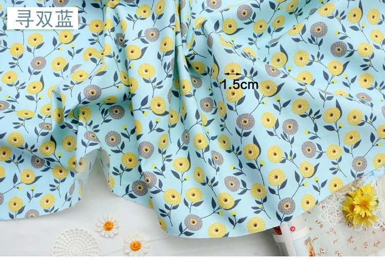 160x50cm fresh Floral twill Cotton sewing Cloth, making Baby Clothes DIY Newborn Pajamas Quilt Cover Bed Sheet Fabric 160x50cm fresh Floral twill Cotton sewing Cloth, making Baby Clothes DIY Newborn Pajamas Quilt Cover Bed Sheet Fabric