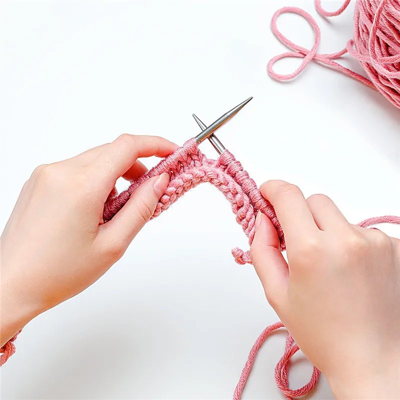 Hot 1Pcs Stainless Steel Circular Knitting Needle 65Cm Tube Smooth Crochet Needles for Knitting DIY Weaving Sewing Tools 2022