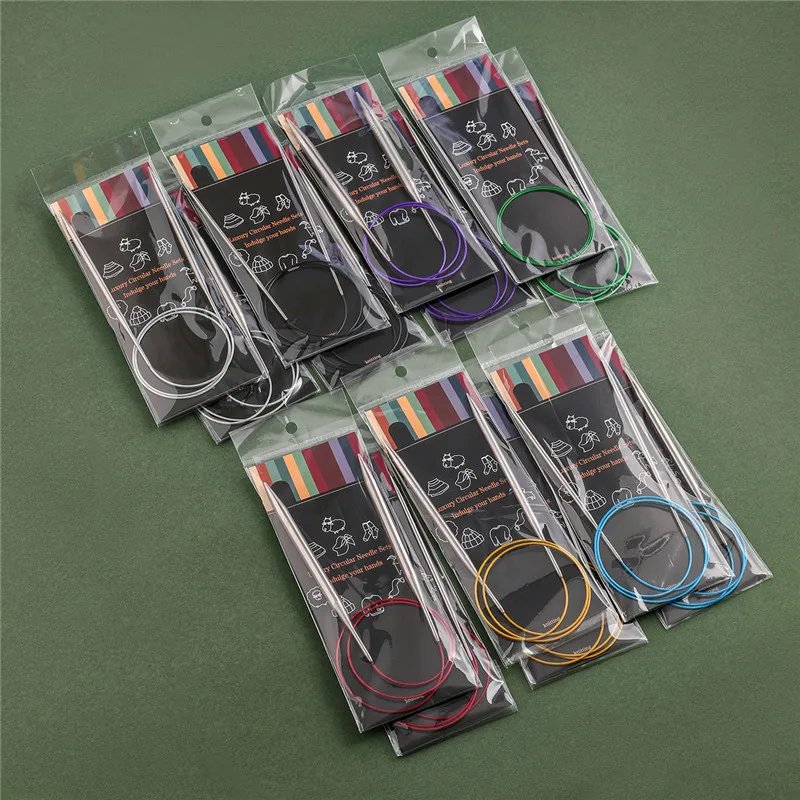 Hot 1Pcs Stainless Steel Circular Knitting Needle 65Cm Tube Smooth Crochet Needles for Knitting DIY Weaving Sewing Tools 2022