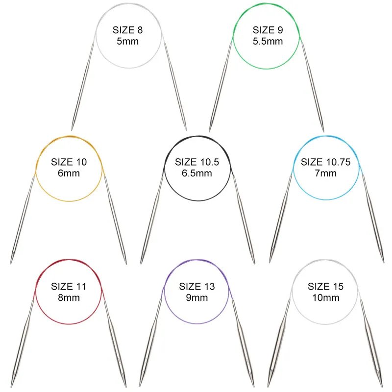 Hot 1Pcs Stainless Steel Circular Knitting Needle 65Cm Tube Smooth Crochet Needles for Knitting DIY Weaving Sewing Tools 2022