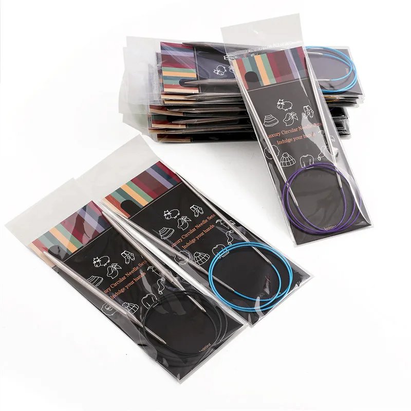 Hot 1Pcs Stainless Steel Circular Knitting Needle 65Cm Tube Smooth Crochet Needles for Knitting DIY Weaving Sewing Tools 2022