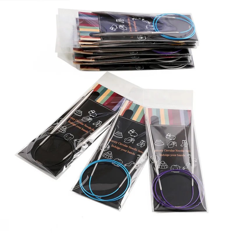 Hot 1Pcs Stainless Steel Circular Knitting Needle 65Cm Tube Smooth Crochet Needles for Knitting DIY Weaving Sewing Tools 2022