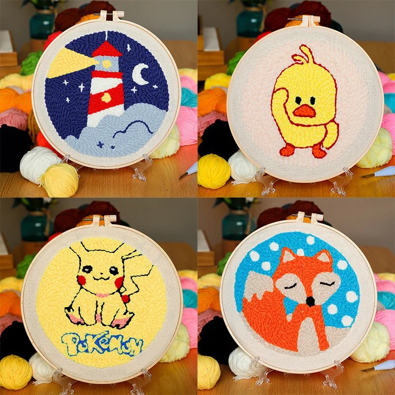 Embroidery Kit Punch Needle Stitching Tool Magic Embroidery Needle Pen Weaving Tool Knitting Sewing Tools for DIY Carpet Hook