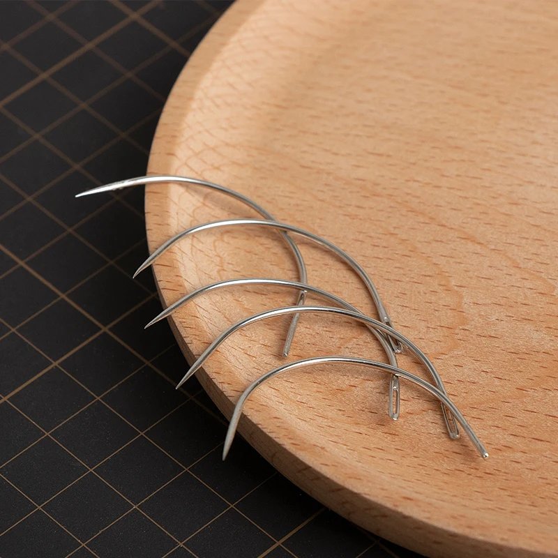 WUTA 10pcs Curved Needles Practical C Type Big Eyes Repair Mattress Hand Sewing Needles for Hand Quilting Weaving Needle WUTA 10pcs Curved Needles Practical C Type Big Eyes Repair Mattress Hand Sewing Needles for Hand Quilting Weaving Needle