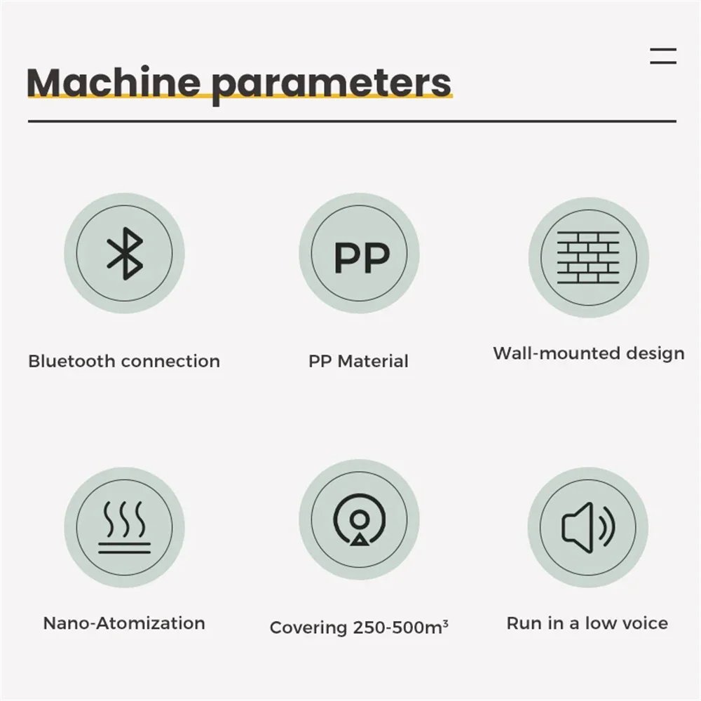 Aroma Diffuser Scent Machine Coverage 200m&sup3; Bluetooth APP Control Fragrance Diffuser Smell Distributor For Home Fragrance Smell