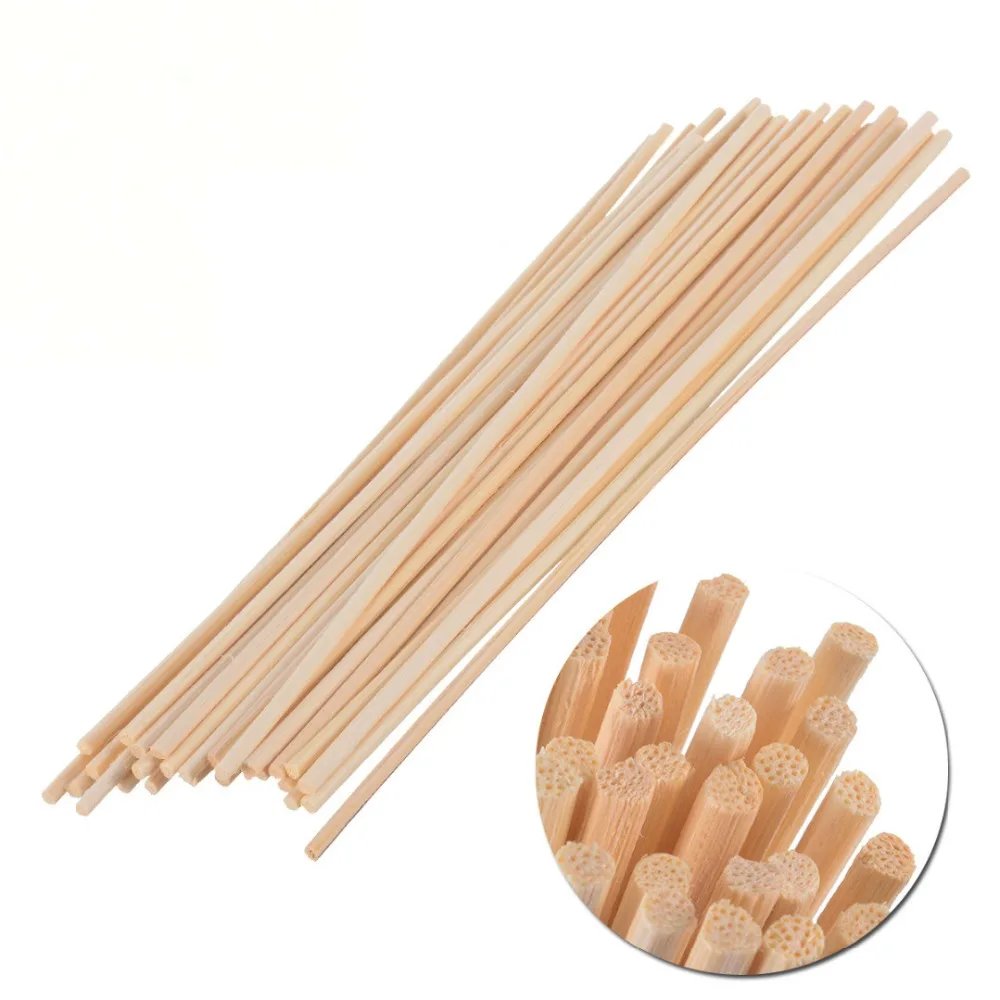 50pcs 40/35/30/24/22/19/10cm 3mm Aroma Nature Rattan Sticks Reed Diffuser Sticks for Home Fragrance Air Freshener Reed Sticks