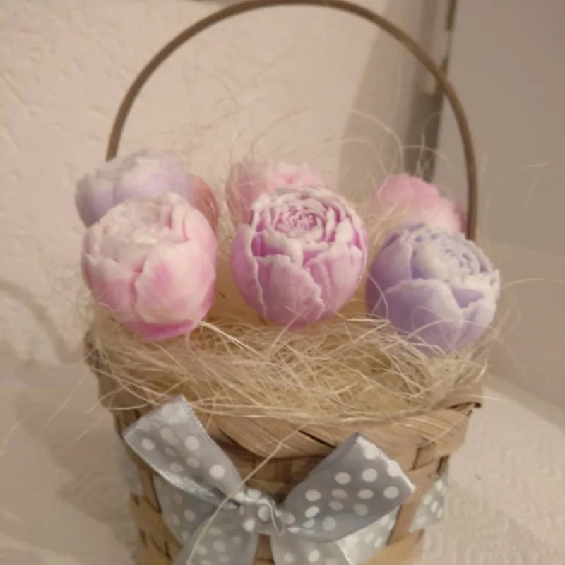 Rose with Buds, Silicone Mold, Flower Soap, Candle Fragrance, Gypsum Cake Mold