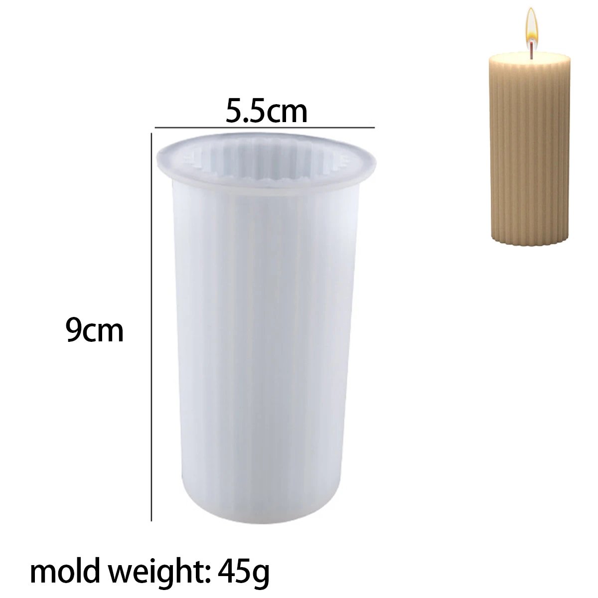 Striped Cylindrical Candle Silicone Mold Handmade Scented Candle Making Wax Mould DIY Crystal Epoxy Resin Craft Molds Home Decor Striped Cylindrical Candle Silicone Mold Handmade Scented Candle Making Wax Mould DIY Crystal Epoxy Resin Craft Molds Home Decor