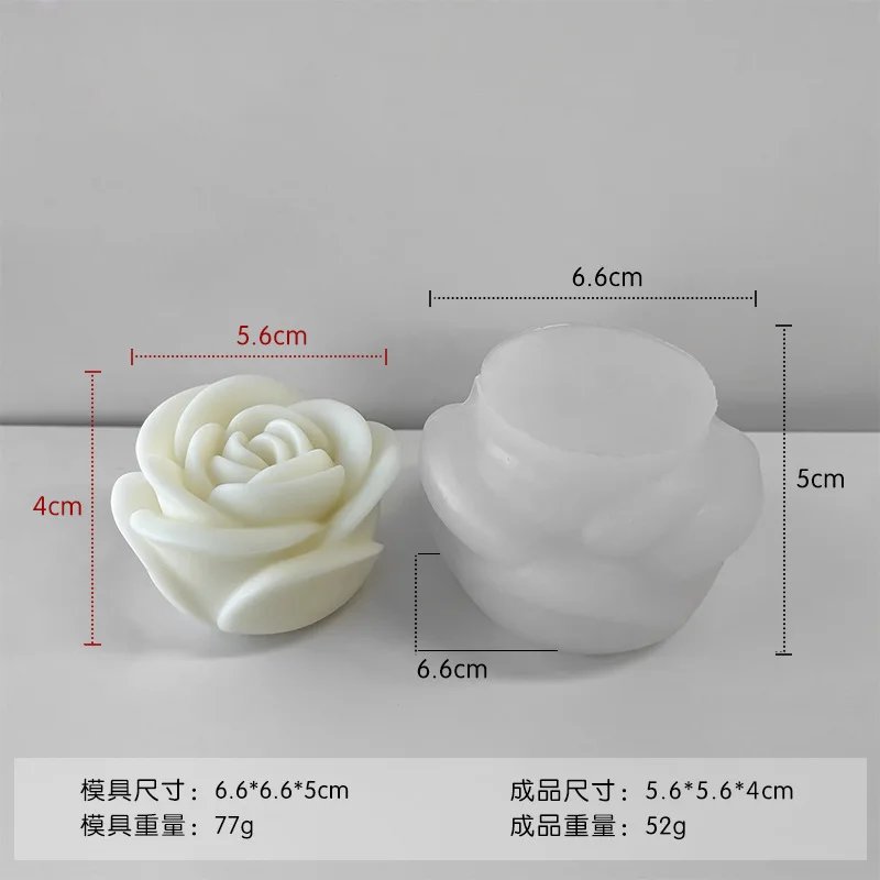 2024 New Flower Silicone Candle Mold 3D Peony Flower Soap Gypsum Resin Casting Mould DIY Chocolate Cake Baking Tool Wedding Gift