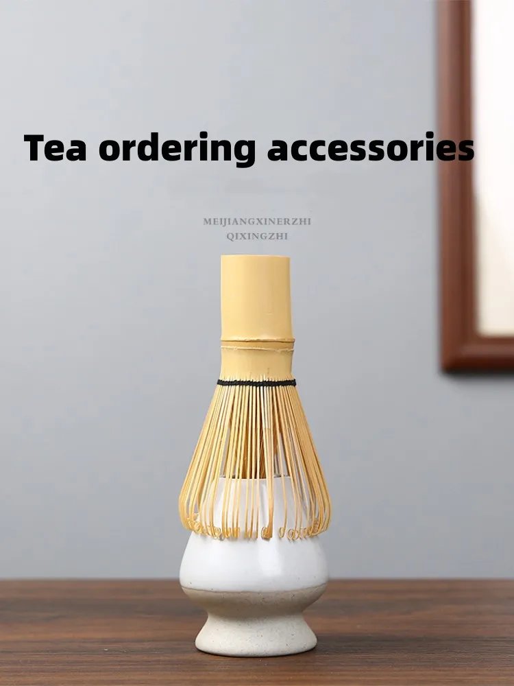 Japanese Ceramic Matcha Green Tea Chasen Holder Stand Bowl Bamboo Whisk Grinder Brushes Tea Tools Holder Tea Accessories Teaware