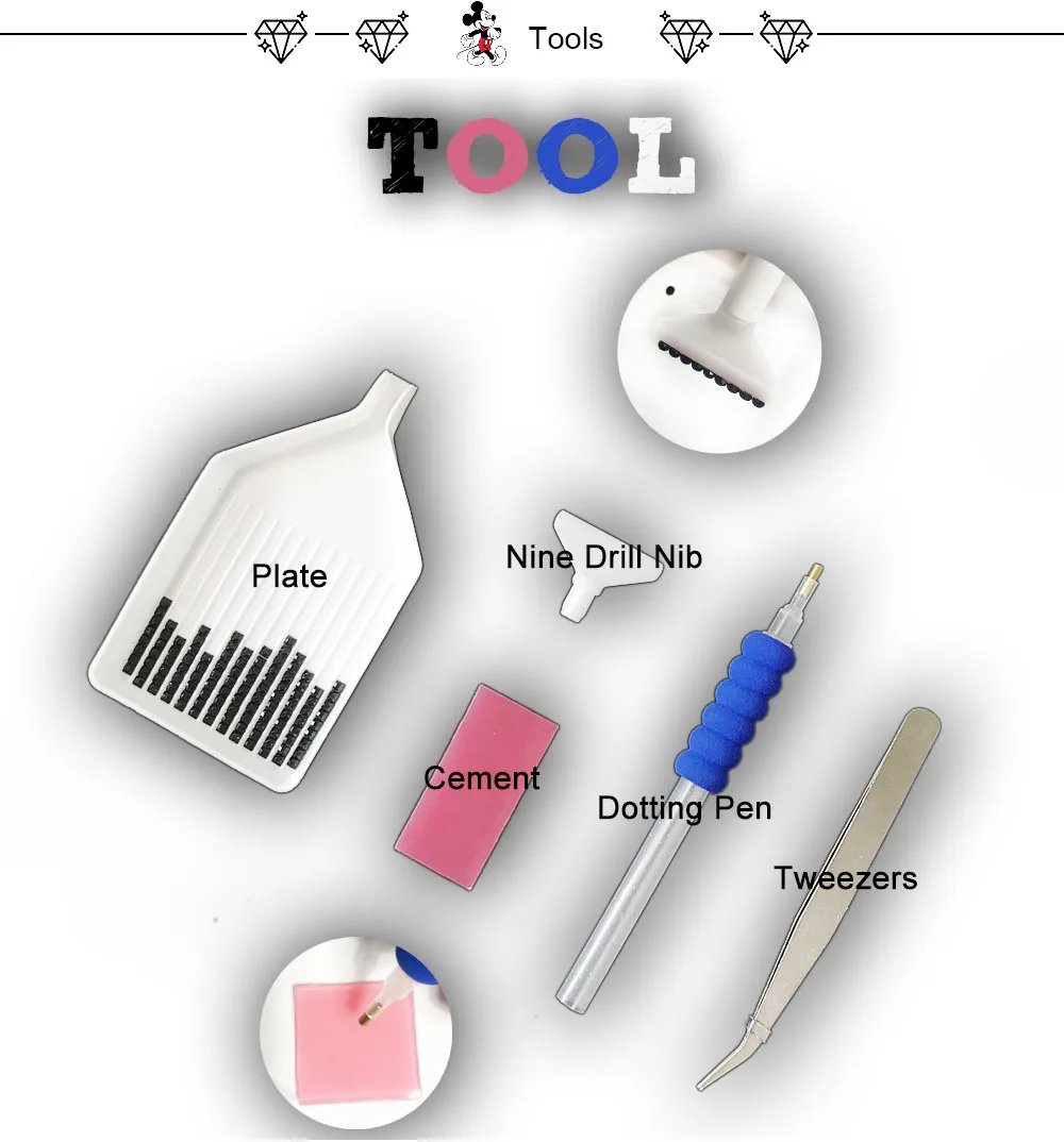 5D DIY Diamond Painting kit Disney Mickey Mouse Dumbo Cars Full Square&Round Diamond mosaic embroidery Cross stitch Home Decor