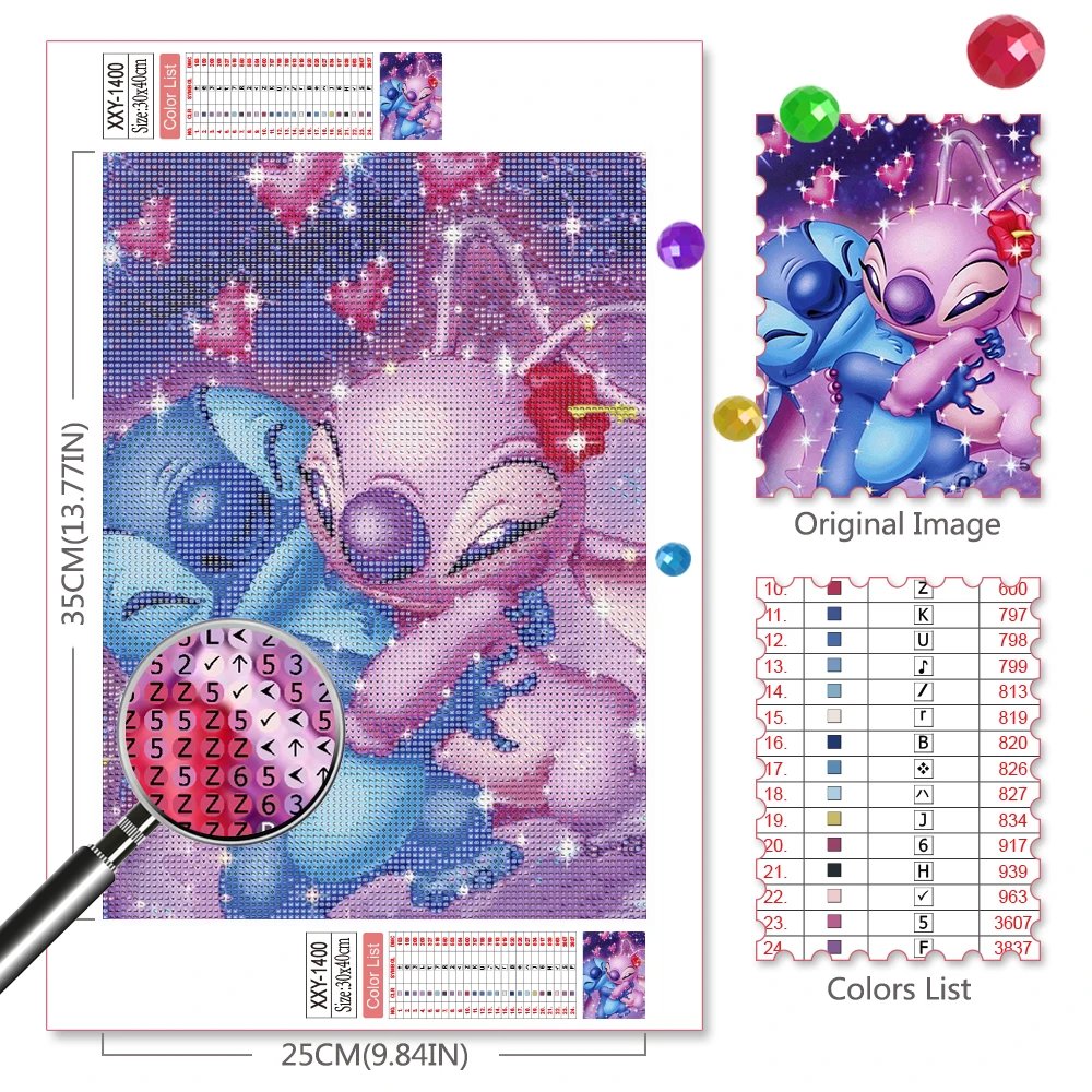 Disney Stitch Diamond Painting Mickey Mouse Full Round Drill 30x40 Embroidery Cartoon Olaf New Arrivals Designer Children Gifts