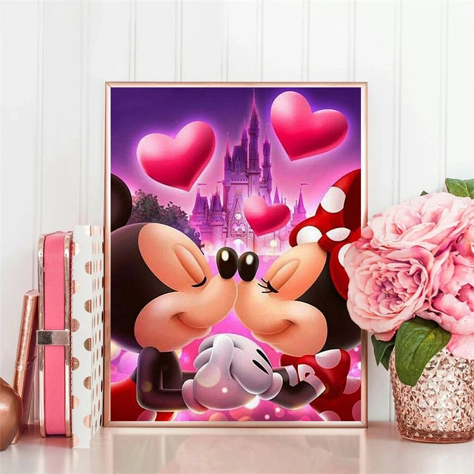 Disney Stitch Diamond Painting Mickey Mouse Full Round Drill 30x40 Embroidery Cartoon Olaf New Arrivals Designer Children Gifts