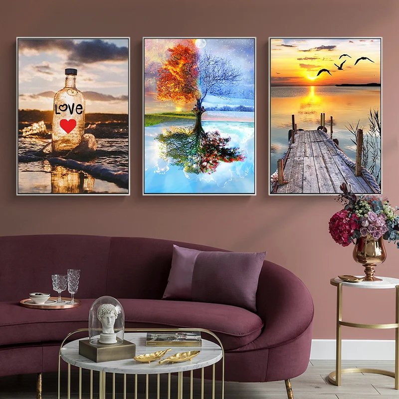5D DIY Diamond Painting Landscape Pictures Drifting Bottle Double Heart Beach Photos Full Drill Handwork Diamond Mosaic Gifts 5D DIY Diamond Painting Landscape Pictures Drifting Bottle Double Heart Beach Photos Full Drill Handwork Diamond Mosaic Gifts