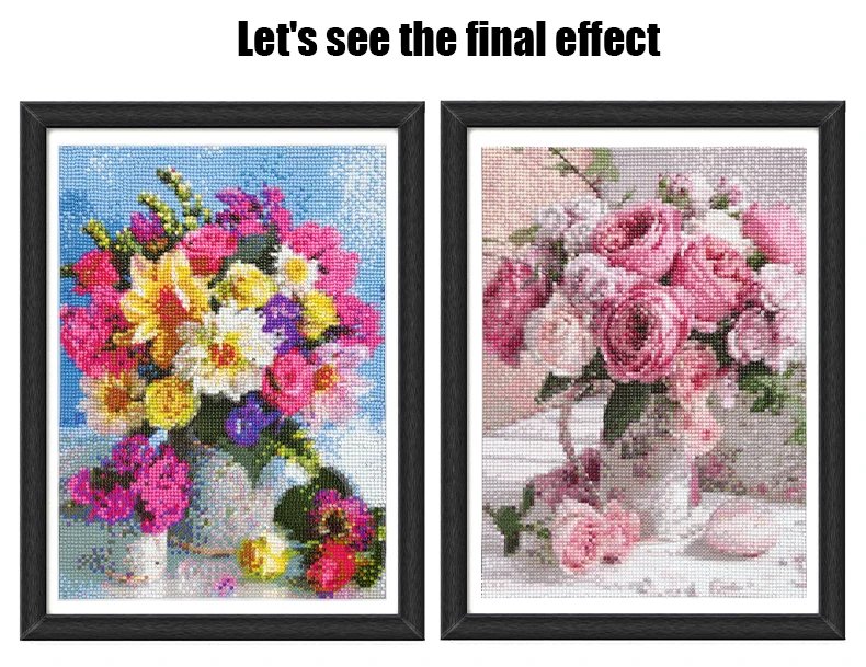5D DIY Diamond Painting Flower Diamond Embroidery Painting Full Round Diamond Mosaic DIY Rhinestones Home Decor Gift