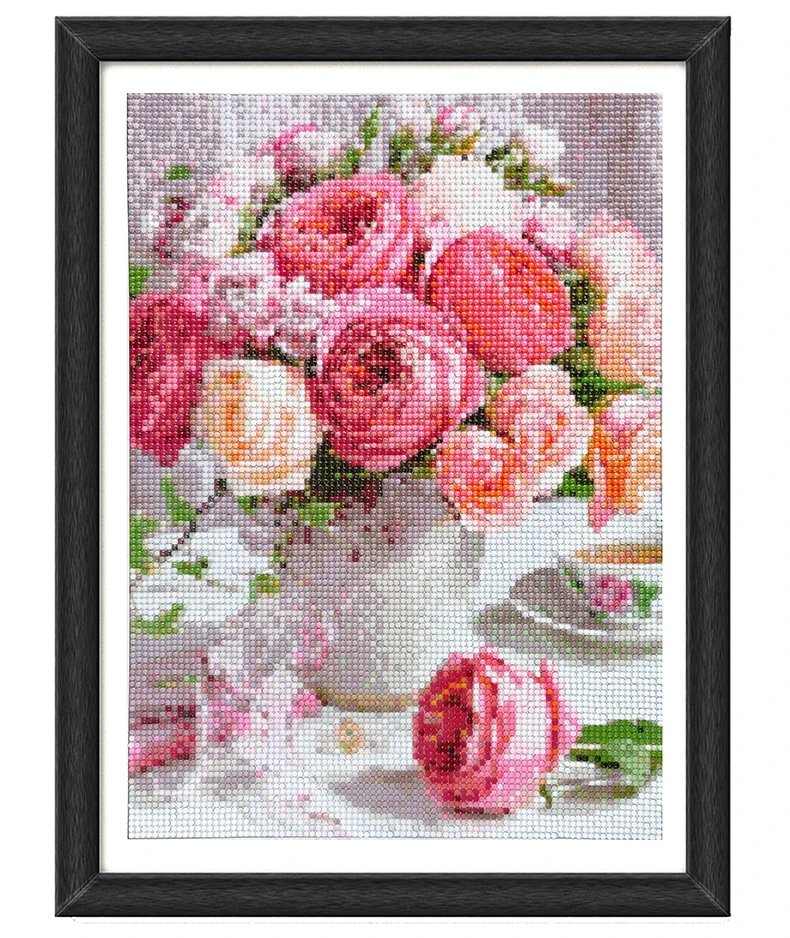 5D DIY Diamond Painting Flower Diamond Embroidery Painting Full Round Diamond Mosaic DIY Rhinestones Home Decor Gift