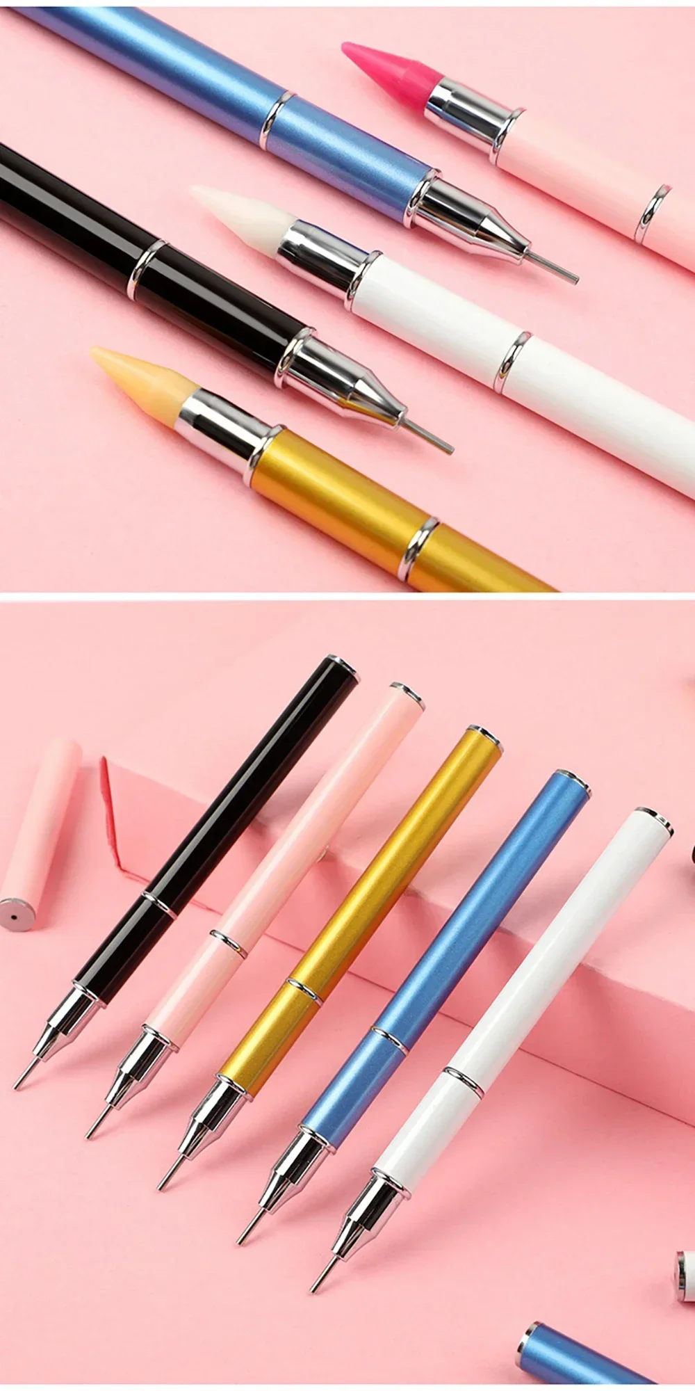 New Diamond Painting Pen Tool Double Head Convenient Multifunctional Nail Pen Metal Material Diamond Painting Accessories New Diamond Painting Pen Tool Double Head Convenient Multifunctional Nail Pen Metal Material Diamond Painting Accessories
