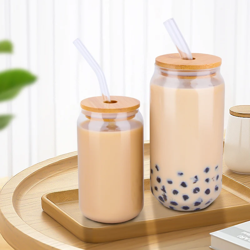550ml/400ml Glass Cup With Lid and Straw Transparent Bubble Tea Cup Juice Glass Beer Can Milk Mocha Cups Breakfast Mug Drinkware 550ml/400ml Glass Cup With Lid and Straw Transparent Bubble Tea Cup Juice Glass Beer Can Milk Mocha Cups Breakfast Mug Drinkware