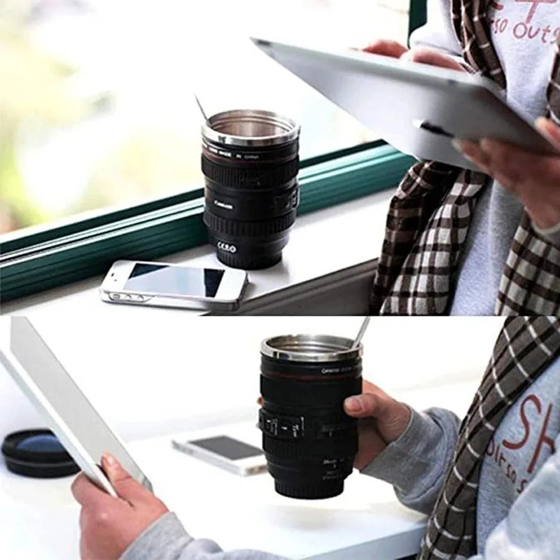 Coffee Cup Thermal Mug Camera Lens Water Bottle Tumbler With Lids Stainles Steel Insulated Coffee Cup Vacuum Flasks Drinkware Coffee Cup Thermal Mug Camera Lens Water Bottle Tumbler With Lids Stainles Steel Insulated Coffee Cup Vacuum Flasks Drinkware