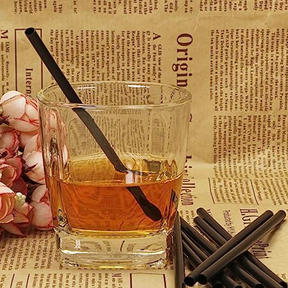 50,3000Pcs Black Drinking Straws Cocktail rietjes, Milk Tea Bar Party Wedding Kitchen Home Accessories Beverage Straw Wholesale