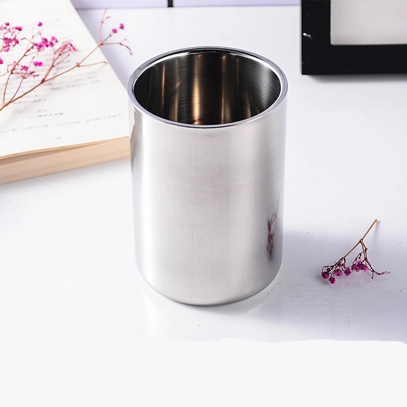 350ml/500ml Stainless Steel Double Wall Beer Mug Silver Coffee Cup Portable Travel Office Water Cups Drinkware Tumbler