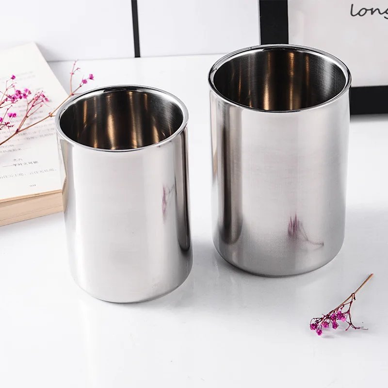 350ml/500ml Stainless Steel Double Wall Beer Mug Silver Coffee Cup Portable Travel Office Water Cups Drinkware Tumbler