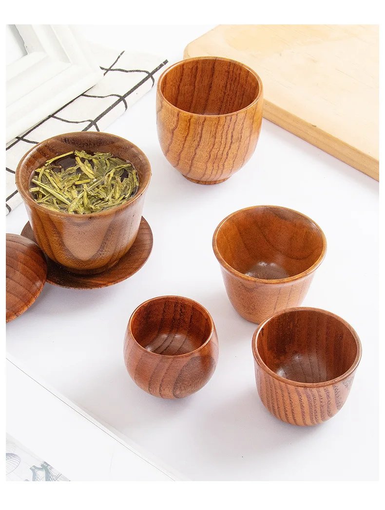 Wooden Big Belly Cups Handmade Jujube Wood Handle Cups Beer Tea Coffee Milk Water Cup Kitchen Bar Drinkware for Kitchen Bar 1PC