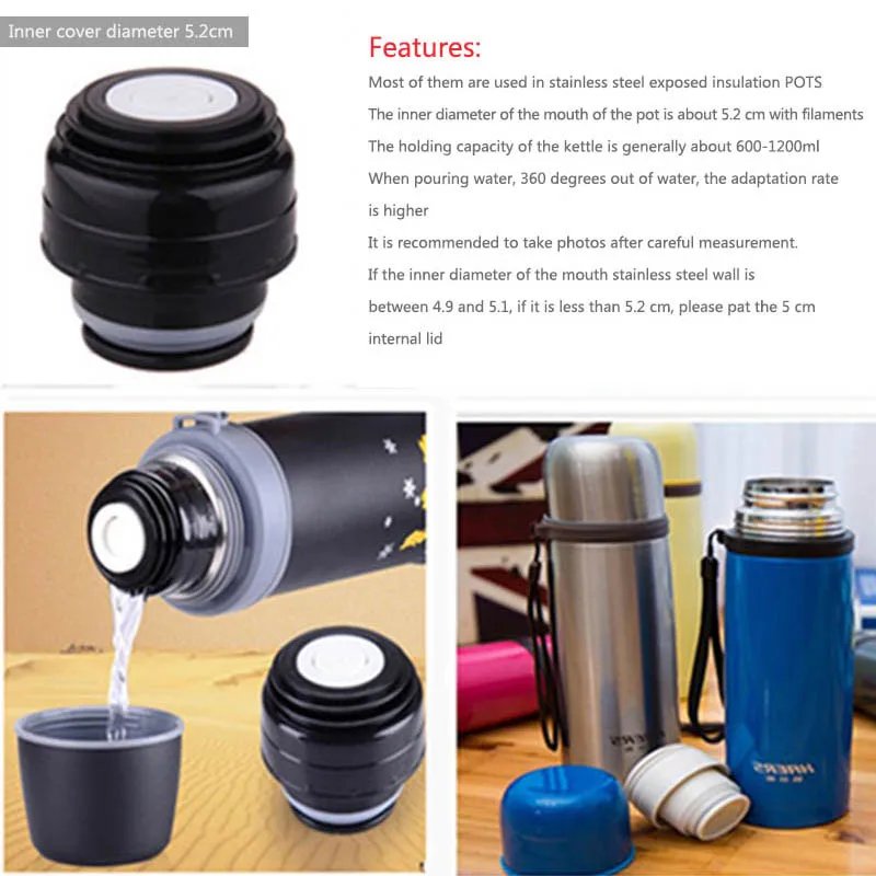 5.2cm 4.5cm Thermos Cover Bullet Flask Cover Vacuum Flask Lid Thermoses Accessories Mug Outlet Outdoor Travel Cup Drinkware
