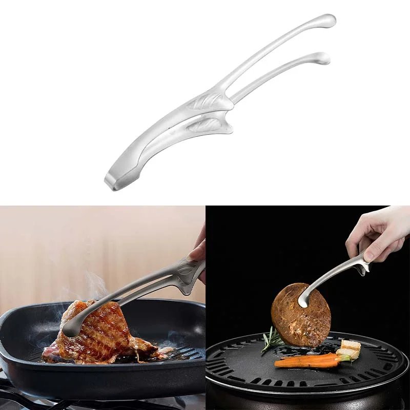 BBQ Food Tongs Barbecue Clips Stainless Steel Kitchen Accessories Cooking Outdoor Grilling Non-Stick Steak Clamp Baking Tools