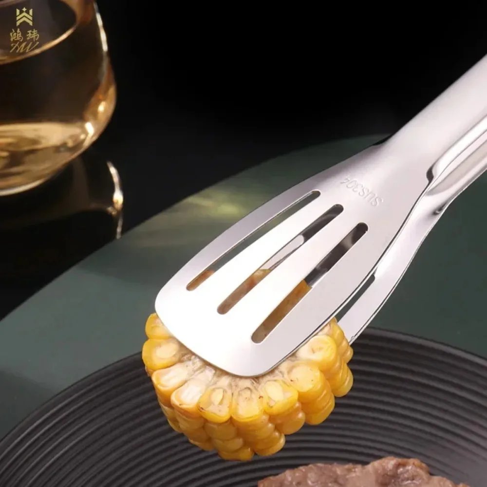 7/9/12inch Kitchen  Food Clip BBQ Grilling Tong Cooking Salad Bread Serving Tong Non-Stick Barbecue Clip Clamp Kitchen Gadgets