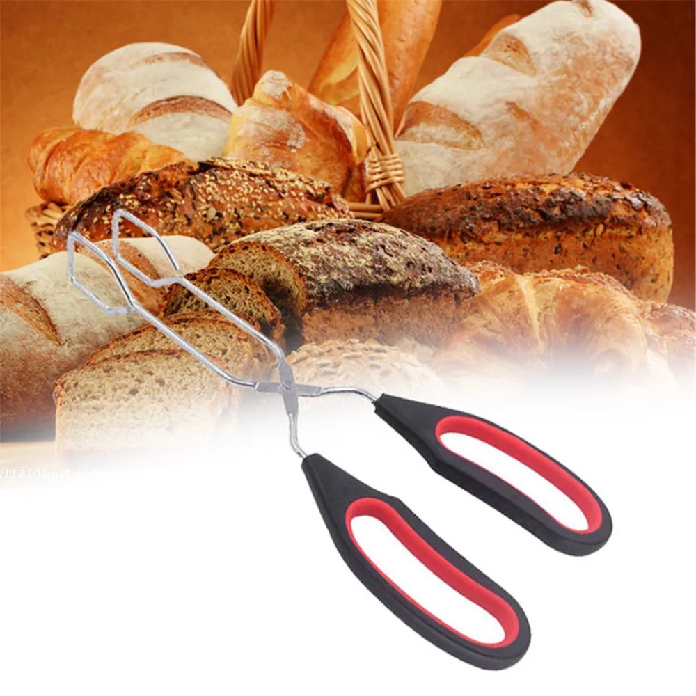 Barbecue Scissor Tongs Grilled Food Tong Long Handle Scissor BBQ Bread Roast Clip Kitchen Baking Tongs BBQ Accessories BBQ Tools