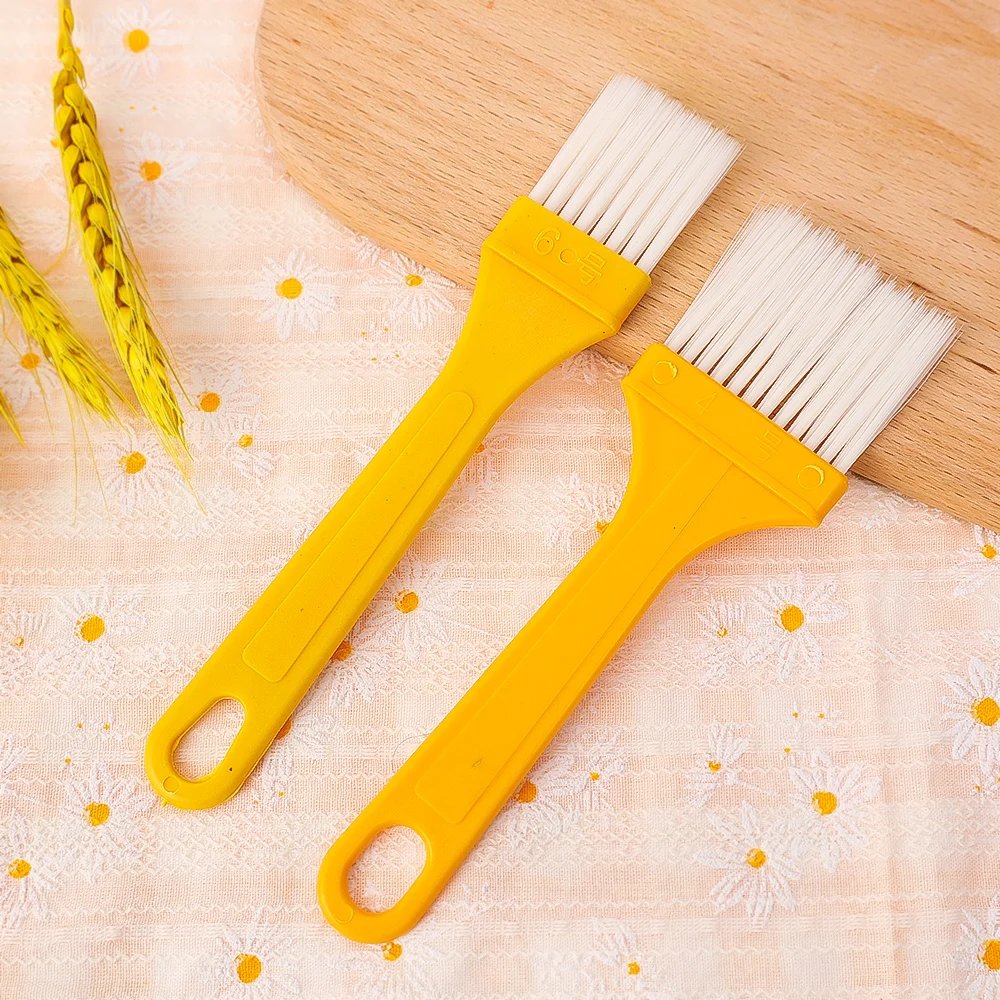 2Pcs Barbecue Brush Split Type Cake Baking Pastry Cooking Oil Brushes High Temperature Resistant Plastic Handle BBQ Kitchen Tool